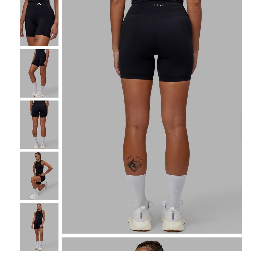 LSKD Enhance Mid Short Tights Black XS Ultra High Rise 6 Inch Short NEW NWT - Picture 7 of 16
